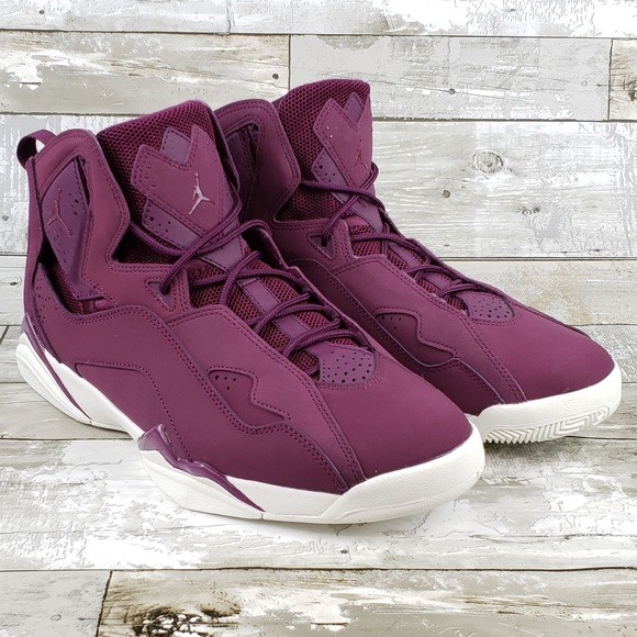 Jordan True Flight Mens Basketball Shoe Red Maroon - Picture 5 of 8